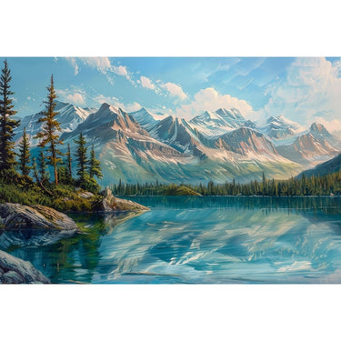 Mountain Lake Oil Canvas